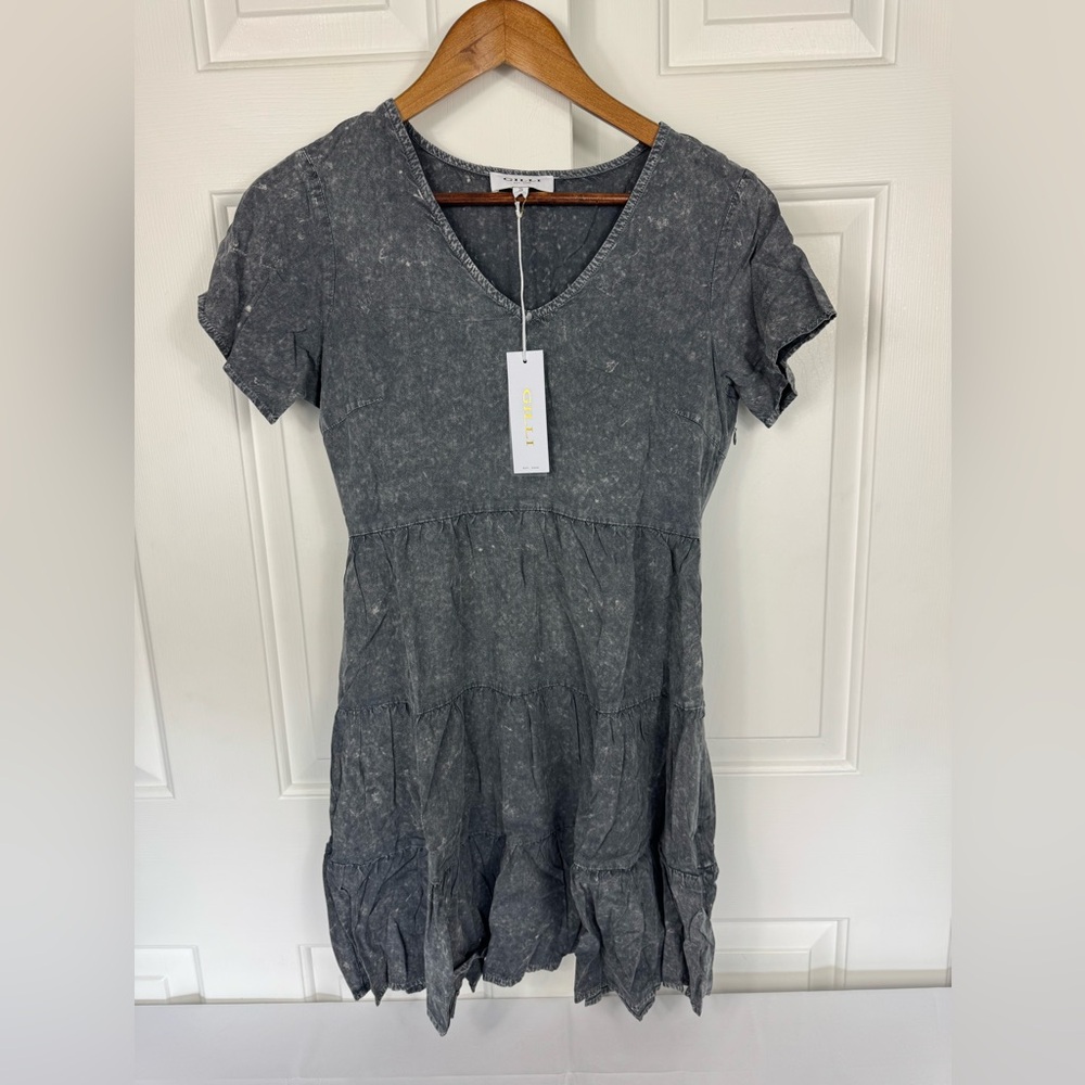 Gilli Washed Baby Doll Mini Dress NWT‎ Women’s Size Small